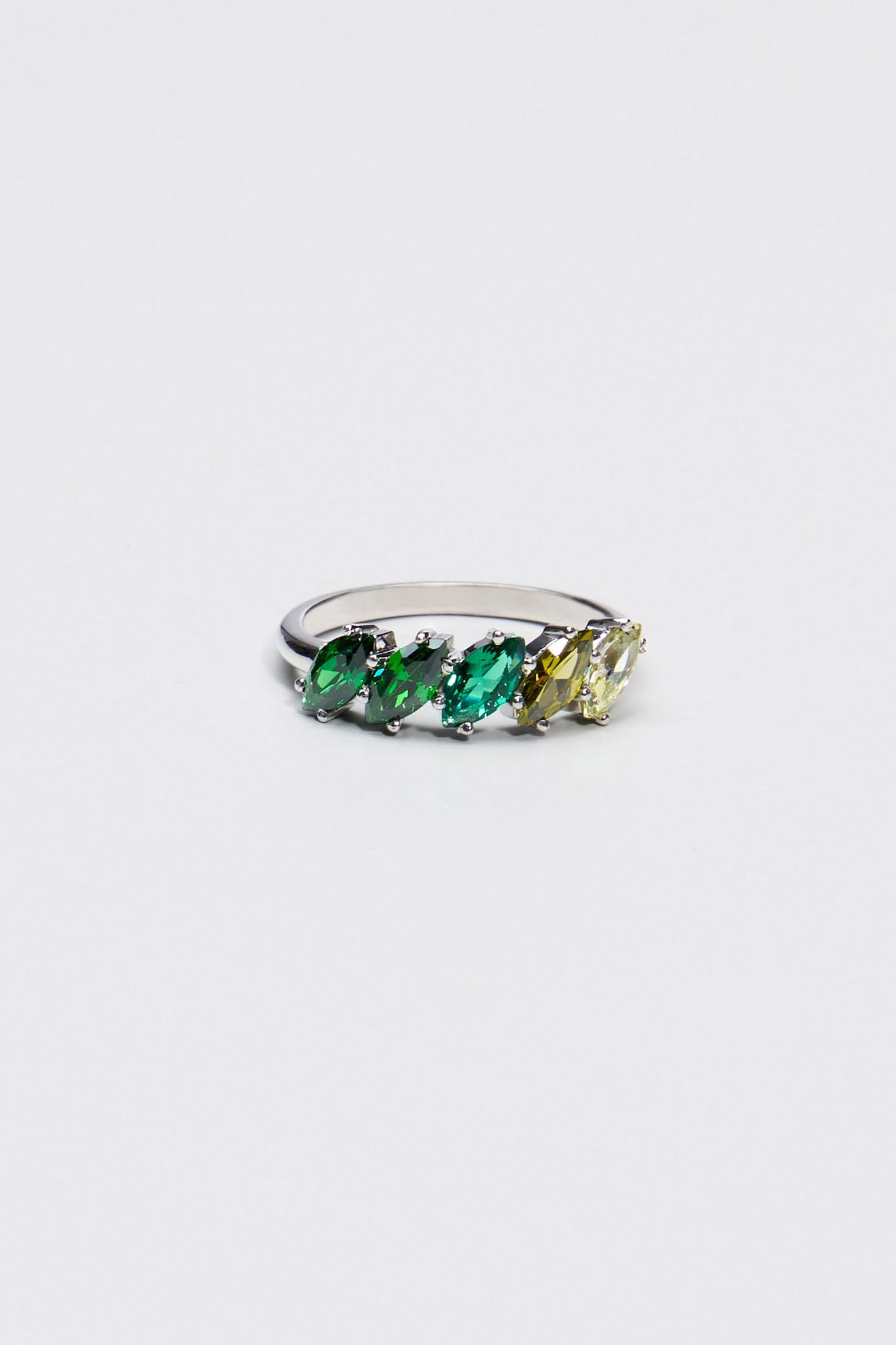 Emerald on sale ombre ring